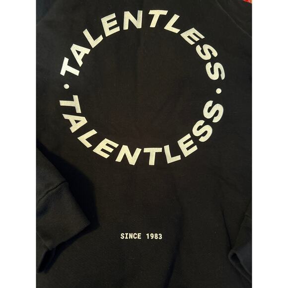 TALENTLESS black hoodie size Small - Picture 2 of 5